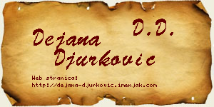 Dejana Đurković vizit kartica